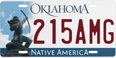 OK license plate 215AMG