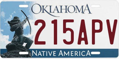 OK license plate 215APV