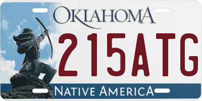 OK license plate 215ATG