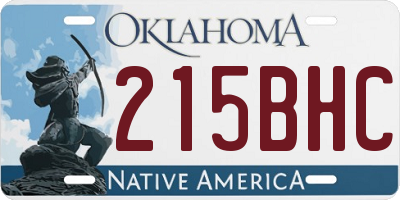 OK license plate 215BHC