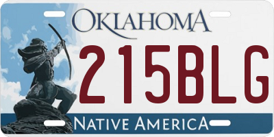 OK license plate 215BLG