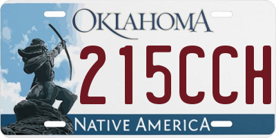 OK license plate 215CCH