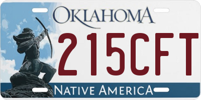 OK license plate 215CFT