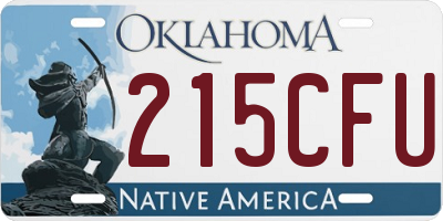 OK license plate 215CFU