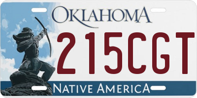 OK license plate 215CGT