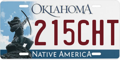 OK license plate 215CHT