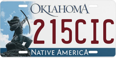 OK license plate 215CIC