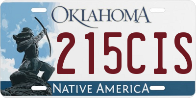 OK license plate 215CIS