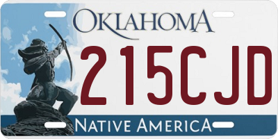 OK license plate 215CJD