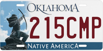 OK license plate 215CMP