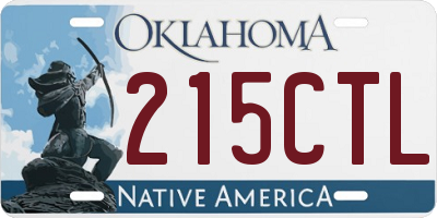 OK license plate 215CTL
