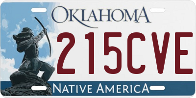 OK license plate 215CVE