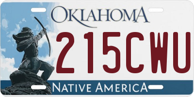 OK license plate 215CWU