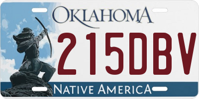OK license plate 215DBV