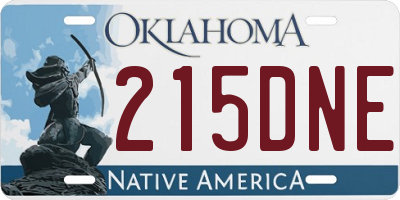 OK license plate 215DNE