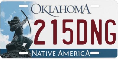 OK license plate 215DNG