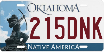 OK license plate 215DNK