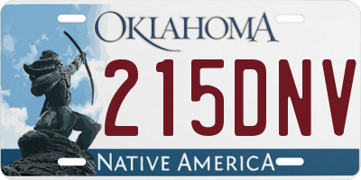 OK license plate 215DNV