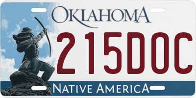 OK license plate 215DOC