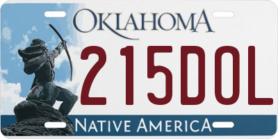 OK license plate 215DOL