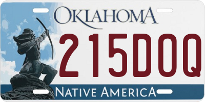 OK license plate 215DOQ