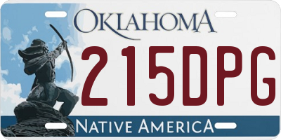 OK license plate 215DPG