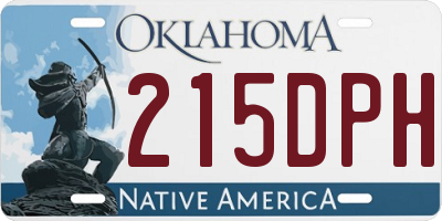 OK license plate 215DPH