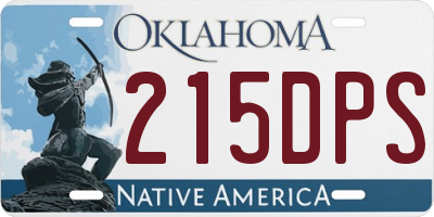 OK license plate 215DPS