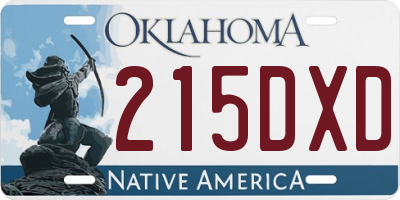 OK license plate 215DXD