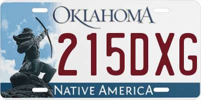 OK license plate 215DXG