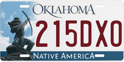 OK license plate 215DXO