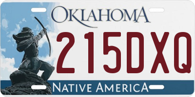 OK license plate 215DXQ