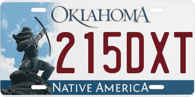 OK license plate 215DXT