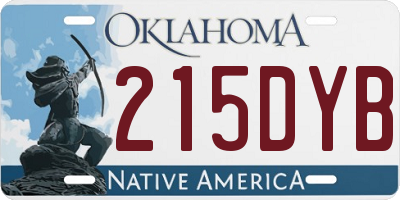 OK license plate 215DYB