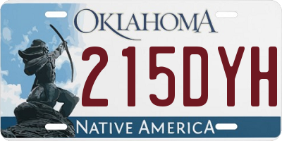 OK license plate 215DYH