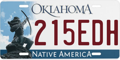 OK license plate 215EDH