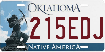OK license plate 215EDJ