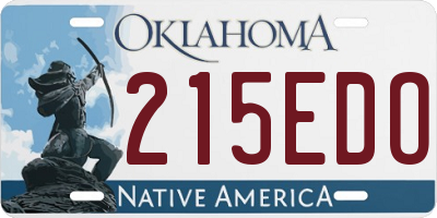 OK license plate 215EDO