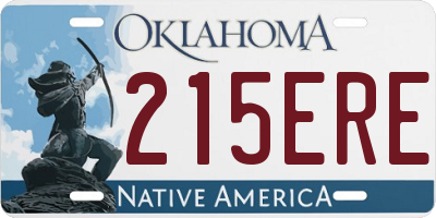 OK license plate 215ERE