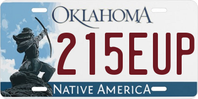 OK license plate 215EUP