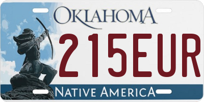 OK license plate 215EUR