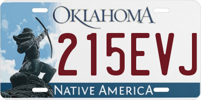 OK license plate 215EVJ