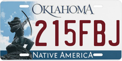 OK license plate 215FBJ