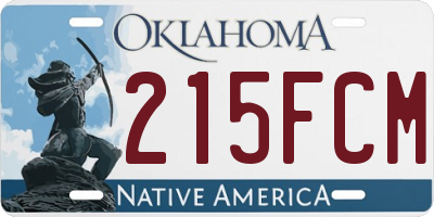 OK license plate 215FCM