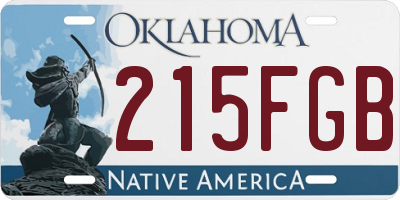OK license plate 215FGB
