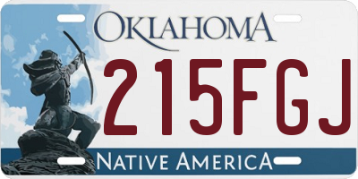 OK license plate 215FGJ