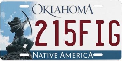 OK license plate 215FIG