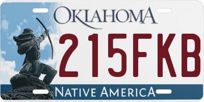 OK license plate 215FKB