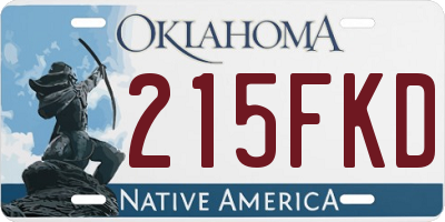OK license plate 215FKD