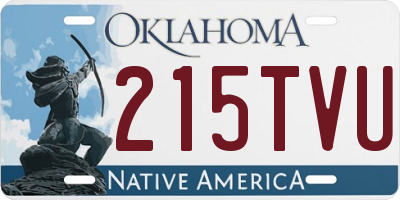 OK license plate 215TVU